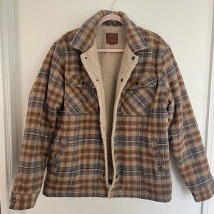 COTTON ON Men’s Plaid Fleece Jacket, Size L